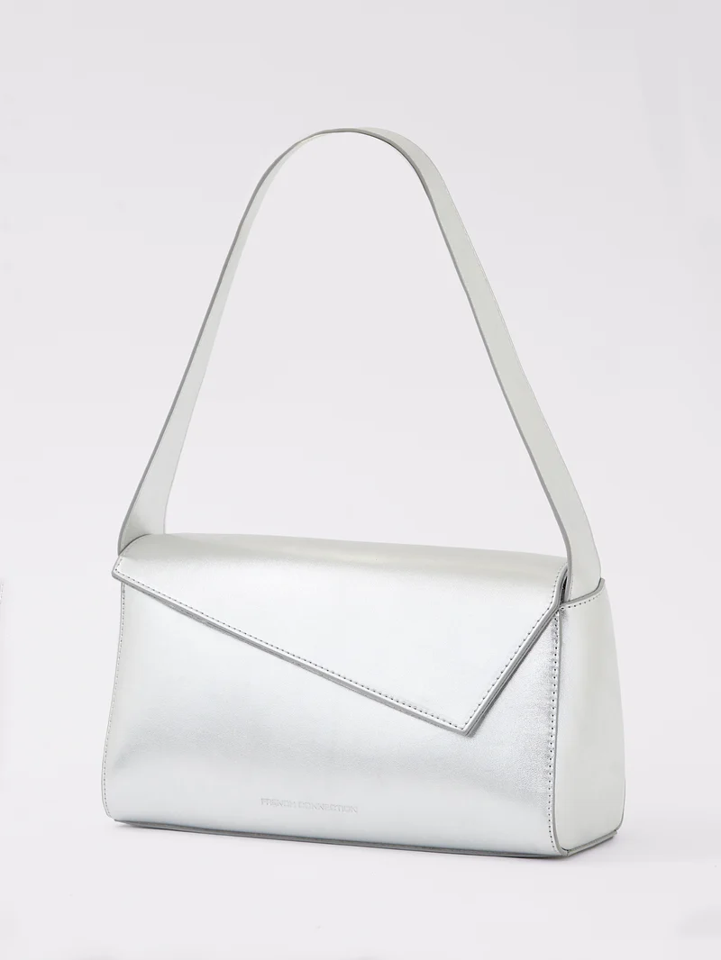 Metallic Envelope Bag - Shiny Silver