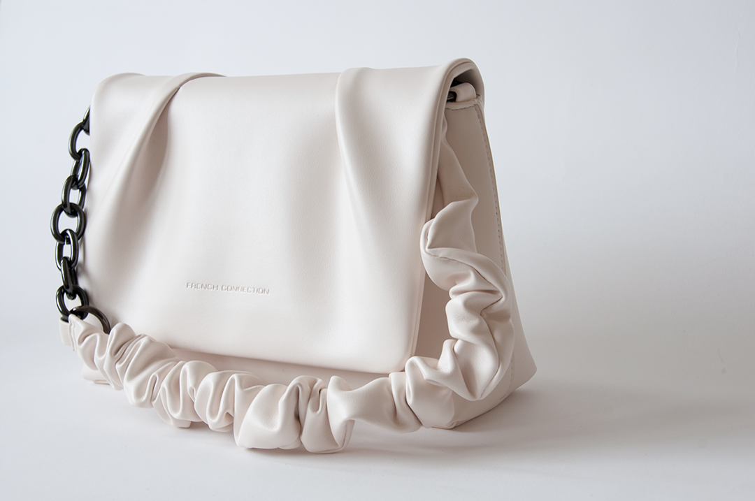 Rouched White Bag  - French Connection